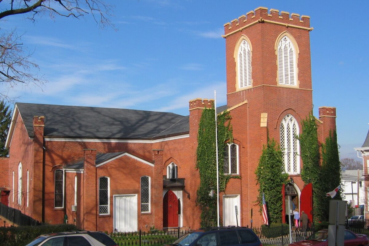 The east facade of Christ Episcopal Church in Tarrytown, New York