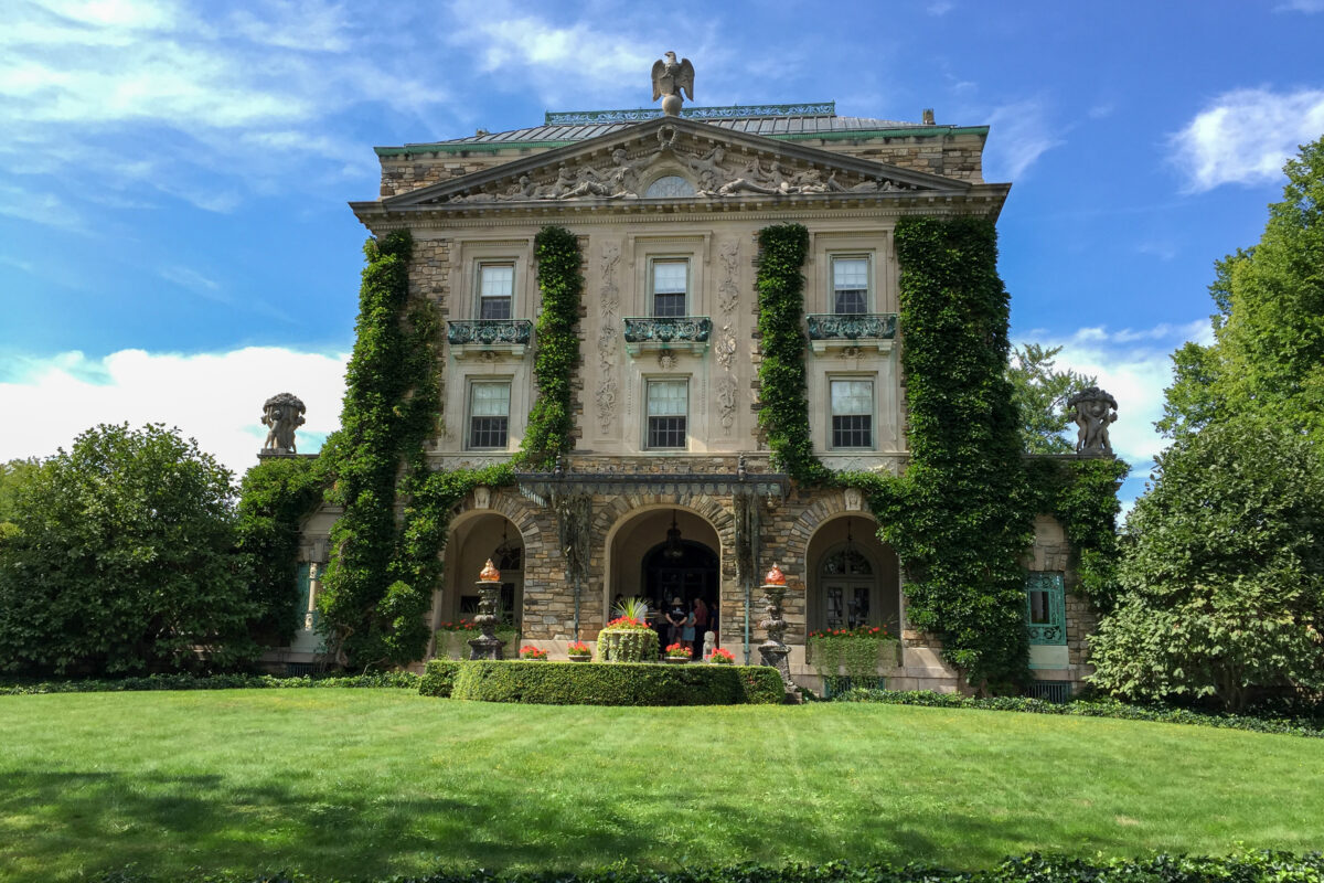 A view of the main entranct to Kykuit, the John D. Rockefeller mansion.