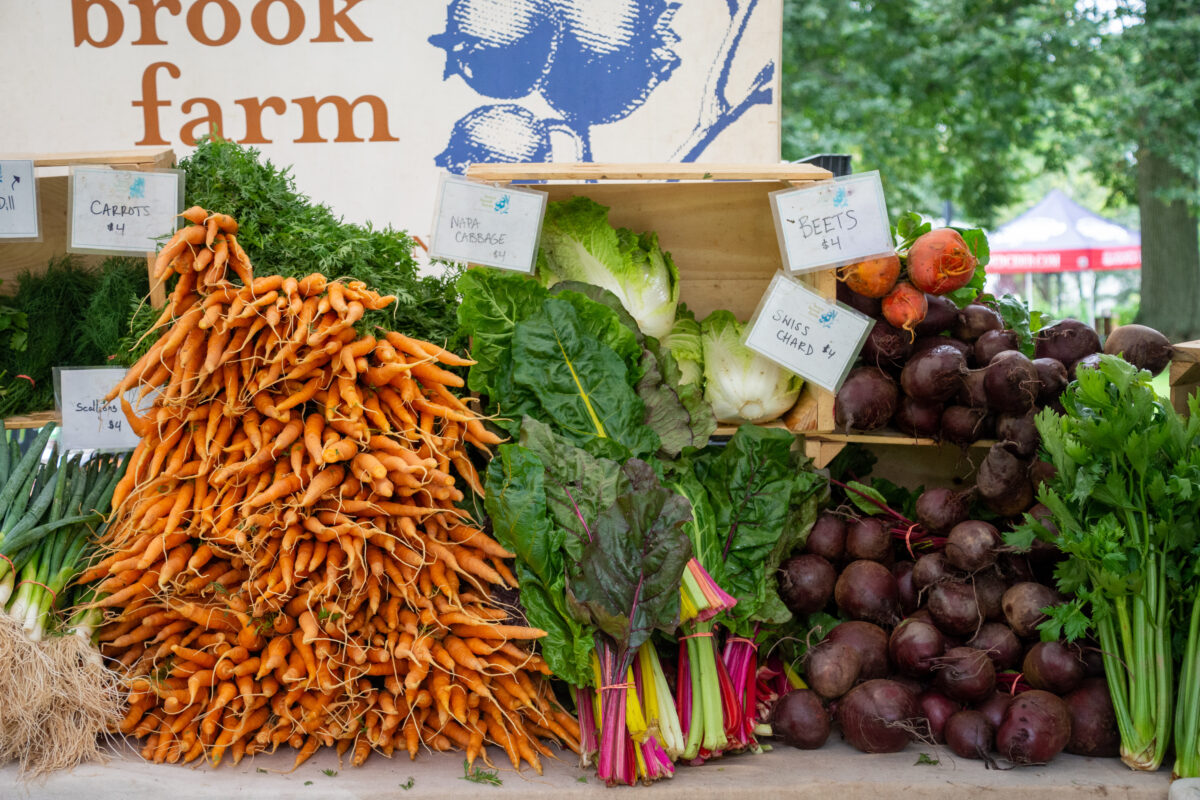 Fresh produce from Berry Brook Farm at Tarrytown and Sleepy Hollow Farmers Market.