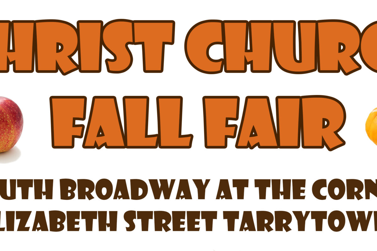 This is a banner ad for Christ Church Fall Fair.
