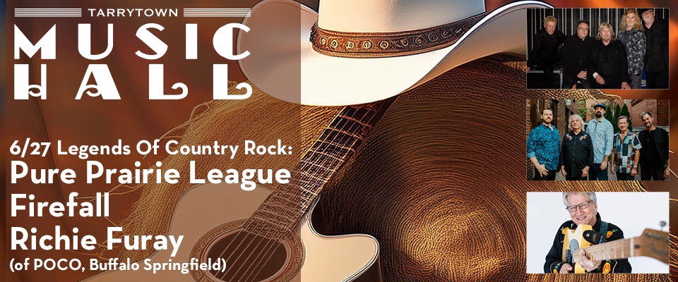 This is a promotional montage for a performance by Pure Prairie League, Firefall, and Richie Furay at Tarrytown Music Hall.