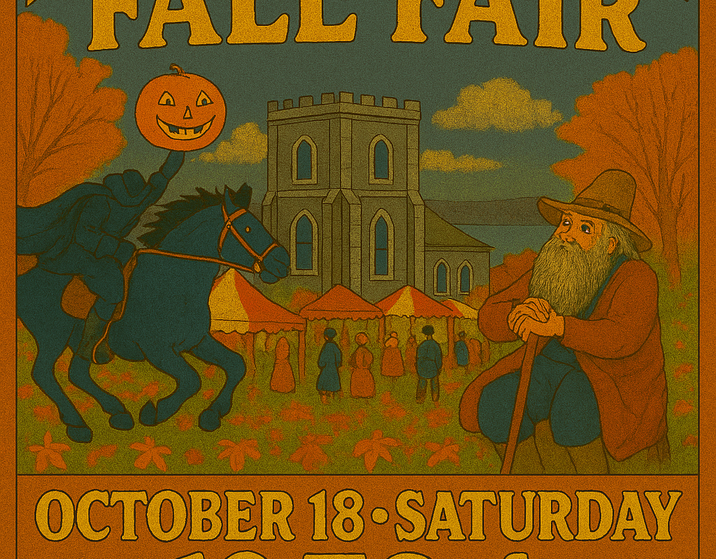 An advertisement for the 186th Fall Fair at Christ Church in Tarrytown, New York.