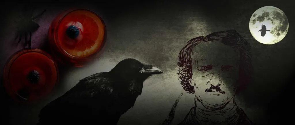 A montage promoting An Audience with Poe at Historic Hudson Valley in Sleepy Hollow, New York.
