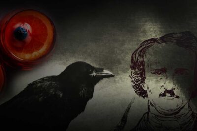 A montage promoting An Audience with Poe at Historic Hudson Valley in Sleepy Hollow, New York.