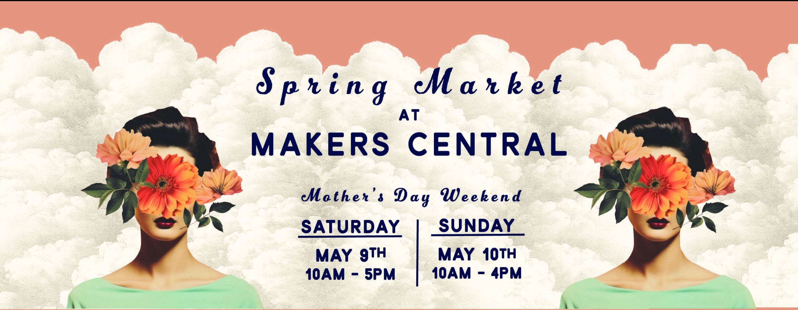 This is a photo montage for Spring Market at Makers Central in Tarrytown, NY.