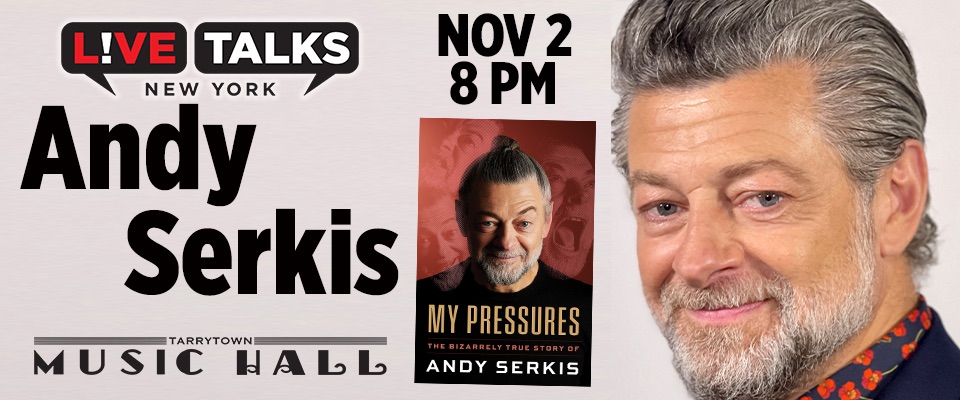 This is a photo montage for Andy Serkis at Tarrytown Music Hall.