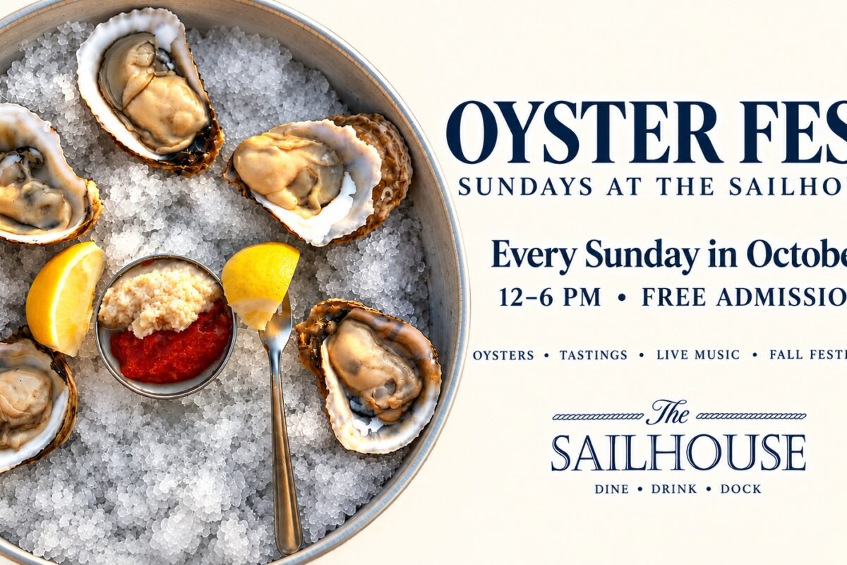 Advertisement for The Sailhouse Oyster Fest, Tarrytown, NY.